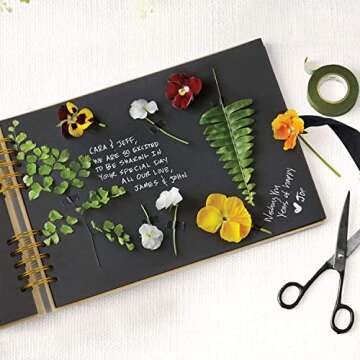 INNOCHEER Brown 8X12 Self Adhesive Scrapbook - 40 Sheets, 80 Pages, Hard Cover, Non-Fading Thick Craft Paper