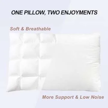 YOUR MOON Soft Pillows Standard for Sleeping, Support Bed Pillows, Fluffy Down Alternative Pillow, Luxury Hotel Gel Standard Pillows for Side Sleeping (White)