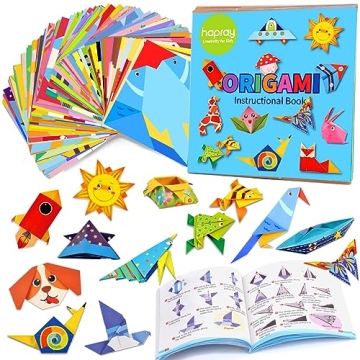 hapray Origami Kit for Kids Ages 5-12, 98 Sheets with 47 Patterns, Perfect for DIY Craft Projects