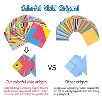 hapray Origami Kit for Kids 5-12 with 98 Vibrant Sheets