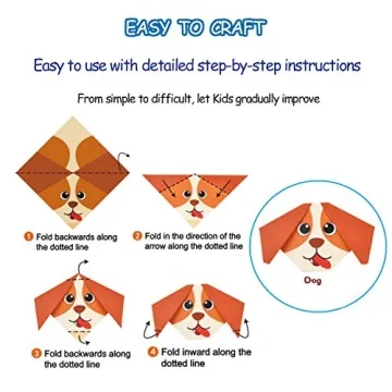 hapray Origami Kit for Kids 5-12 with 98 Vibrant Sheets