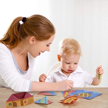 hapray Origami Kit for Kids 5-12 with 98 Vibrant Sheets