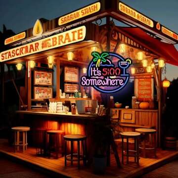 Ultrathin Its 5 00 O'clock Some Where Neon Sign Art Wall Lights for Bedroom Windows Glass Hotel Pub Cafe Wedding Birthday Party Gifts