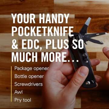 LEATHERMAN, FREE K2, Folding Pocketknife, 8-in-1 Multi-tool for Everyday Carry (EDC), Home & Outdoor...