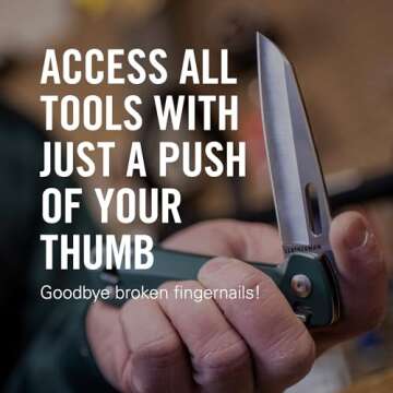 LEATHERMAN, FREE K2, Folding Pocketknife, 8-in-1 Multi-tool for Everyday Carry (EDC), Home & Outdoors, Made in USA, Gray (K2)