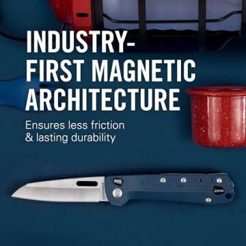 LEATHERMAN, FREE K2, Folding Pocketknife, 8-in-1 Multi-tool for Everyday Carry (EDC), Home & Outdoors, Made in USA, Gray (K2)