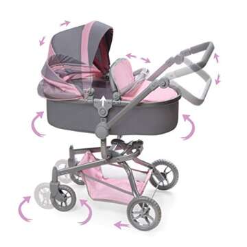 Badger Basket Daydream Multi-Function Doll Pram Stroller