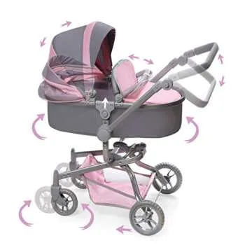 Badger Basket Daydream Multi-Function Doll Pram Stroller