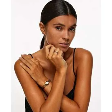 Trendy Waterproof Gold Hoop Earrings for Women