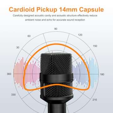 COMICA Revo S Wireless Handheld Microphone with USB-C Receiver,48kHz/24bit Recording, 15H Battery Life, Reporter Mic for Street Interview/Podcasting, Compatible with iPhone 15/16, USB-C Android Phone