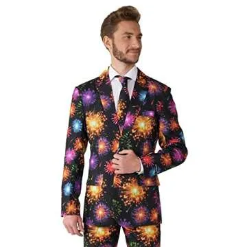 Colorful SUITMEISTER Men's Fireworks Suit for Celebrations