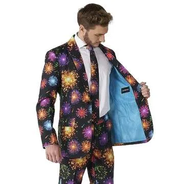 Colorful SUITMEISTER Men's Fireworks Suit for Celebrations