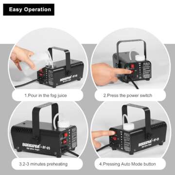 BORGOVA Fog Machine for Halloween Parties and Effects