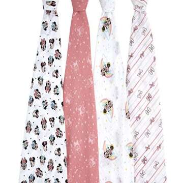 aden +anais Aden Swaddle Blanket Set - Muslin Baby Blankets in Adorable Designs - 4 Pack - Perfect f...