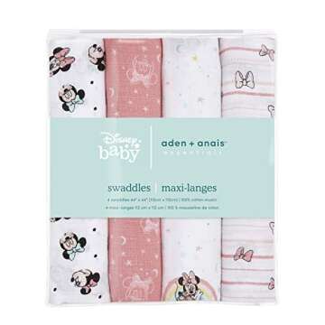 aden + anais Baby Swaddle Blankets, Soft Muslin Set 4Pk