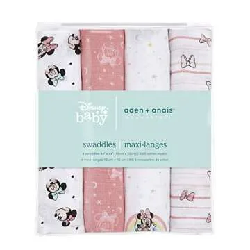 aden + anais Baby Swaddle Blankets, Soft Muslin Set 4Pk