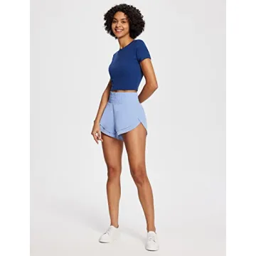BALEAF Women's High Waisted Running Shorts - Lightweight Comfort