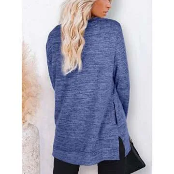Stylish Women's Tunic Sweatshirt with Pockets