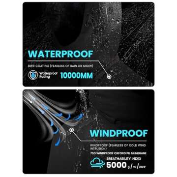 WULFUL Women’s Waterproof Snow Ski Jacket Mountain Windproof Winter Coat with detachable hood