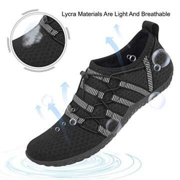 Womens Mens Water Sports Shoes Outdoor Quick Dry Barefoot Athletic Aqua Shoe for Beach Swim Pool Sur...