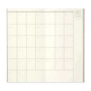 1 X Midori Traveler's Notebook (Refill 017) Monthly Diary