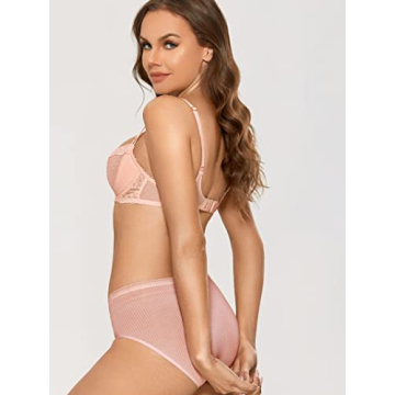 DOBREVA Sexy Lace Balconette Bra Unlined Sheer Comfort