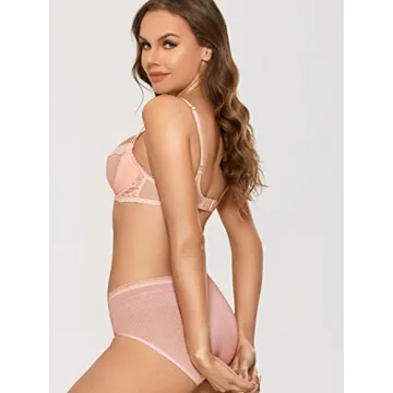 DOBREVA Sexy Lace Balconette Bra Unlined Sheer Comfort