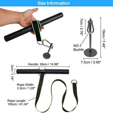 Yamyshine Forearm Wrist Roller Blaster Exerciser, Wrist Roller & Forearm Roller for Training, Workout, Fitness, Arm Strength Trainer for Gym and Home