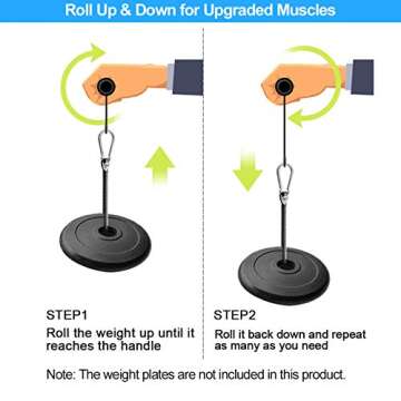 Yamyshine Forearm Wrist Roller Blaster Exerciser, Wrist Roller & Forearm Roller for Training, Workout, Fitness, Arm Strength Trainer for Gym and Home