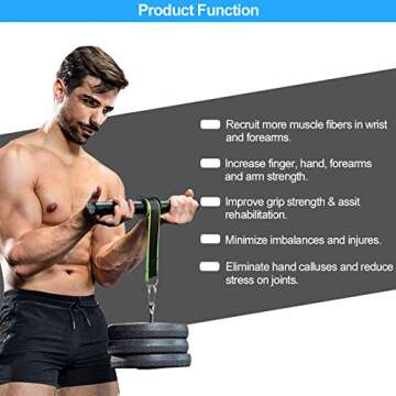 Yamyshine Forearm Wrist Roller Blaster Exerciser, Wrist Roller & Forearm Roller for Training, Workout, Fitness, Arm Strength Trainer for Gym and Home