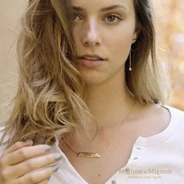 Custom Engraved Name Bar Necklace – Unique Jewelry for Her