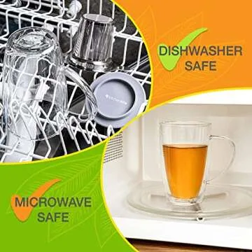 Kitchen Kite Glass Tea Cup with Stainless Steel Infuser and Lid - Microwave & Dishwasher Safe, 16oz Double Wall Tea Infuser Mug with Blooming, Loose Leaf Tea Sampler, Gift Set for Tea Lovers