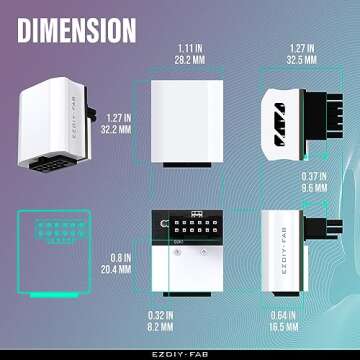 EZDIY-FAB Angled Power Adapter for RTX40 Series GPUs