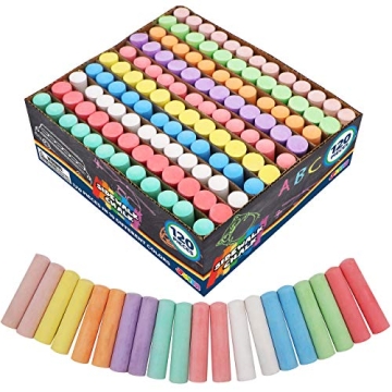 JOYIN 120 Pack Giant Washable Sidewalk Chalk for Kids
