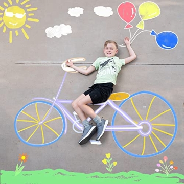 JOYIN 120 Pack Giant Washable Sidewalk Chalk for Kids