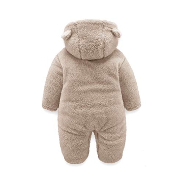 Cute Unisex Baby Winter Jumpsuit with Bear Ears