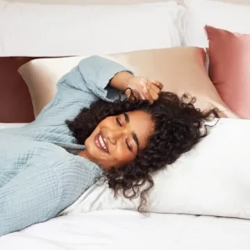 Enhanced Sleep with Kitsch Satin Pillowcase - Luxurious & Chic