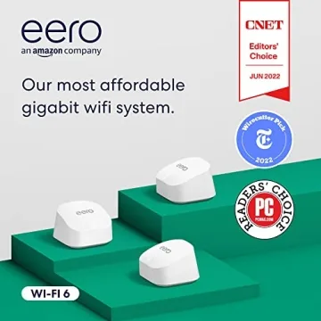 Amazon eero 6+ Mesh Wi-Fi Router with 1Gbps Speed