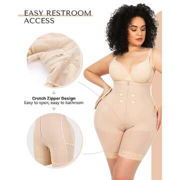 SHAPELLX Fajas Colombianas Body Shaper for Women Tummy Control