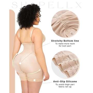 SHAPELLX Fajas Colombianas Body Shaper for Women Tummy Control