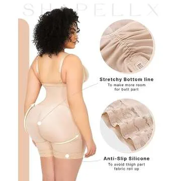 SHAPELLX Fajas Colombianas Body Shaper for Women Tummy Control
