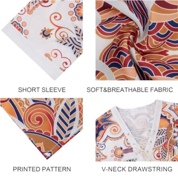 Men's Stylish Beach V-Neck Shirt for Summer Casual Looks