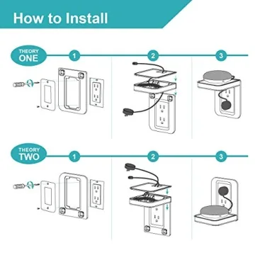 Versatile Outlet Shelf with Cord Storage for Home Organization