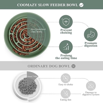Coomazy Extra Large Slow Feeder Bowl - Eco-Friendly Dog Bowl