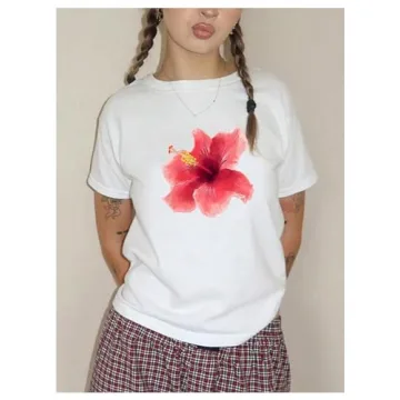 WDIRARA Women's Floral Print Tee for Summer Fashion