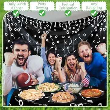 48 Pcs Football Party Supplies - Disposable Plates for Game Day