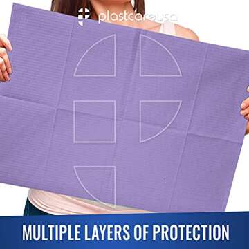 Disposable Dental Bibs 13"x18" - 3 Ply Waterproof Tattoo Bib Sheet for Patients - Dentist or Medical...