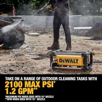 DeWalt Electric Pressure Washer, 2100 PSI Powerful Cleaning