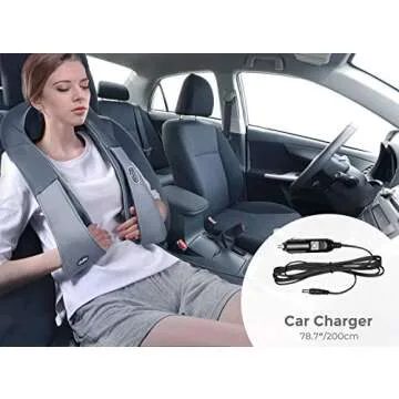 Shiatsu Neck Shoulder Massager with Heat of Ohuhu, Electric Back Massage Pillow with 3D Kneading Deep Tissue for Foot, Legs Electronic Full Body Massage, Relieve Muscle Pain