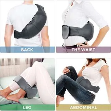 Shiatsu Neck Shoulder Massager with Heat of Ohuhu, Electric Back Massage Pillow with 3D Kneading Deep Tissue for Foot, Legs Electronic Full Body Massage, Relieve Muscle Pain